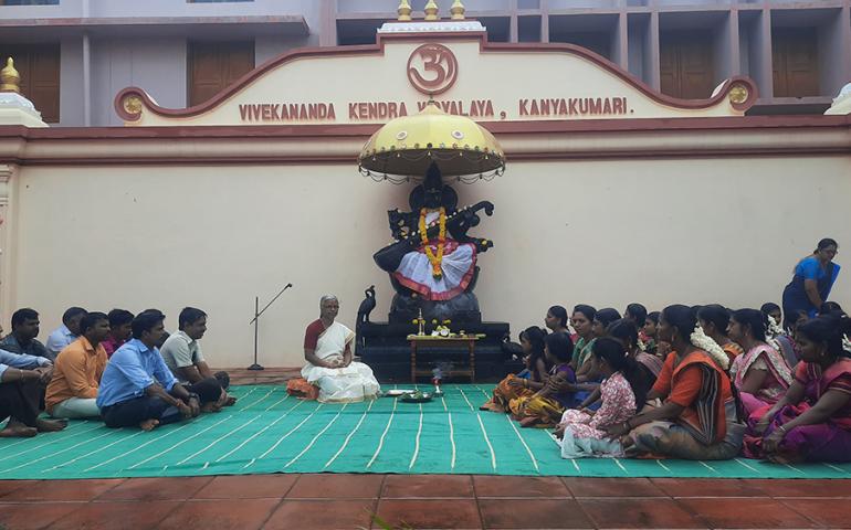 Saraswati Puja Celebration and Vidyarambham at VKV Kanyakumari