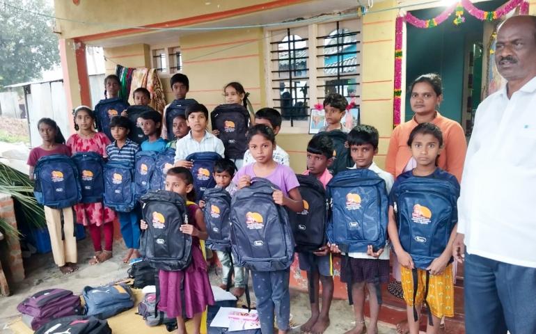 Free School Bag Distribution to Anandalaya Students at Karnataka