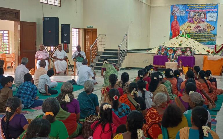 Grand Anna Puja on the occasion of Gita Jayanti at Kovilpatti