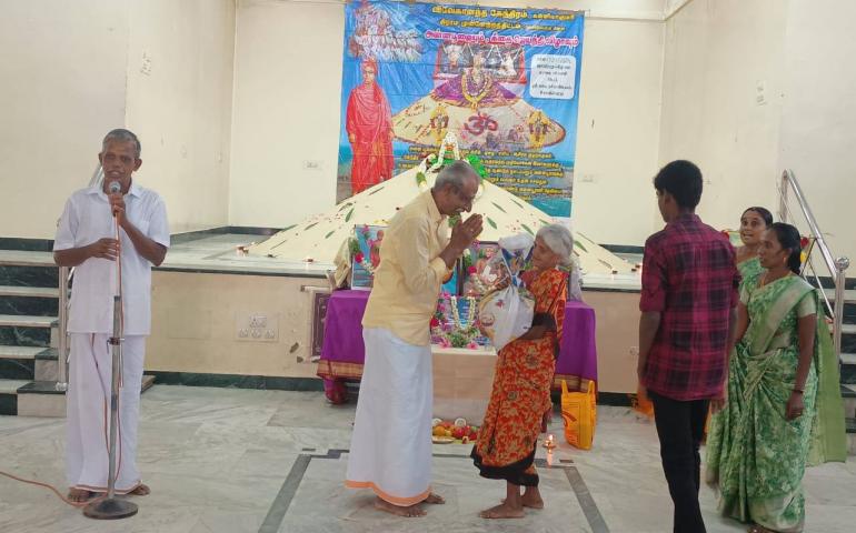 Grand Anna Puja on the occasion of Gita Jayanti at Kovilpatti