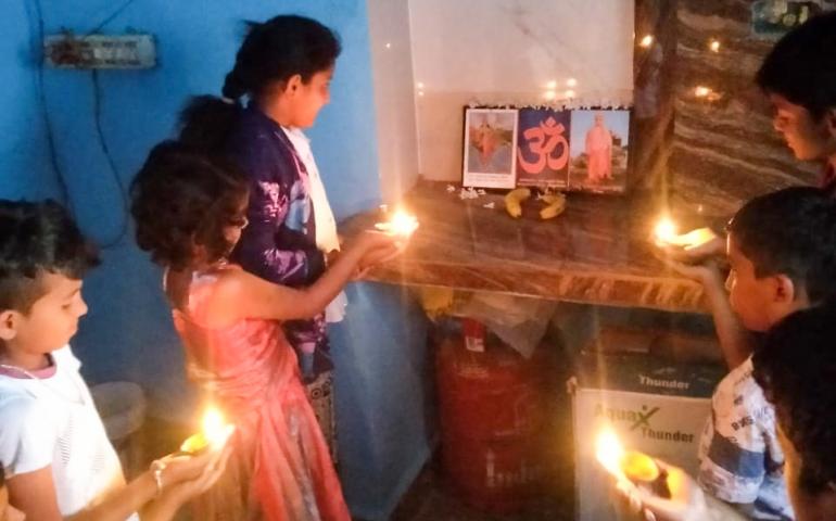 Karthika Masa Deepa Puja Celebration at Anandalayas in Karnataka