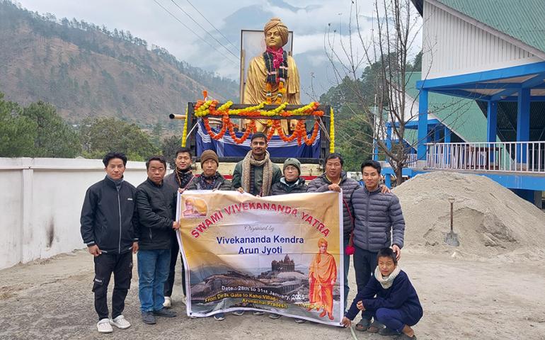 Swami Vivekananda’s Murti Installed at Kaho – The First Village of Bharat