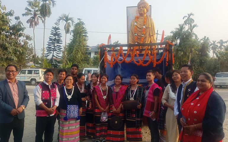 Swami Vivekananda’s Murti Installed at Kaho – The First Village of Bharat