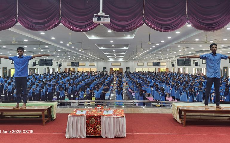 International Day of Yoga Celebration at VKV Kanyakumari