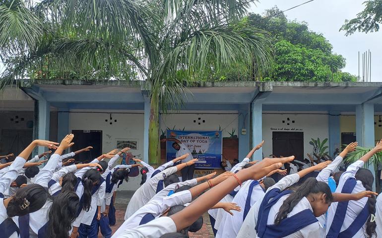 International Day of Yoga Celebration at Siang Vibhag