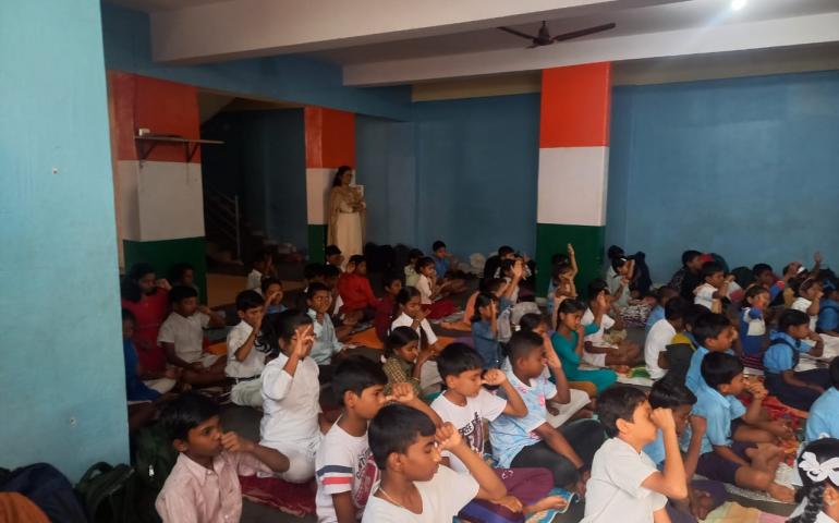 International Day of Yoga Celebration at Government School in Manorayana Palya