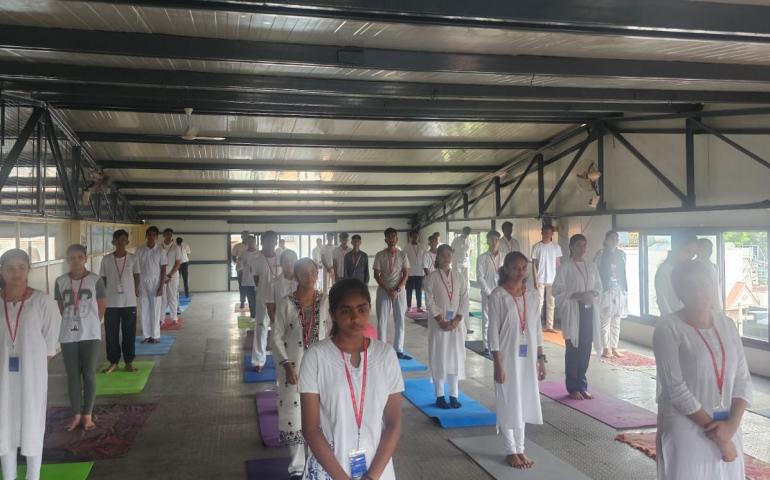International Day of Yoga Celebration at REVA College in Bengaluru