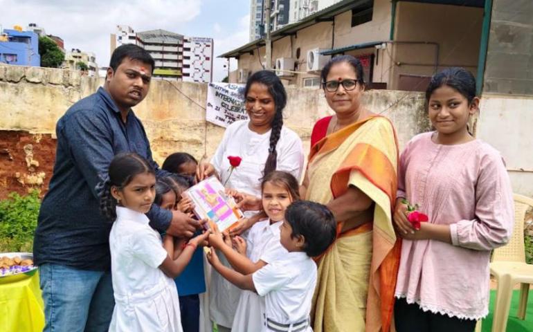International Day of Yoga Celebration at Ashraya Vidya Kendra in Bengaluru