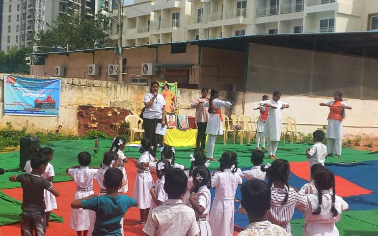 International Day of Yoga Celebration at Ashraya Vidya Kendra in Bengaluru
