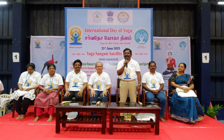 international-day-of-yoga-2025-celebrations-at-pondicherry-university
