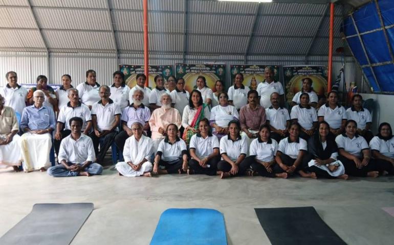 International Day of Yoga Celebration at Sharada Gramam Edavilangu