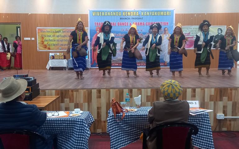 The Traditional Dance and Drama Competition on Swami Vivekananda Jayanti organized by VKAJ Pasighat