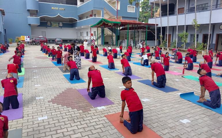 international-day-of-yoga-organized-at-hebbal