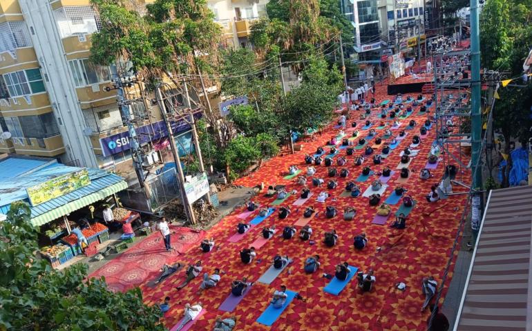 international-day-of-yoga-celebrated-at-hebbal
