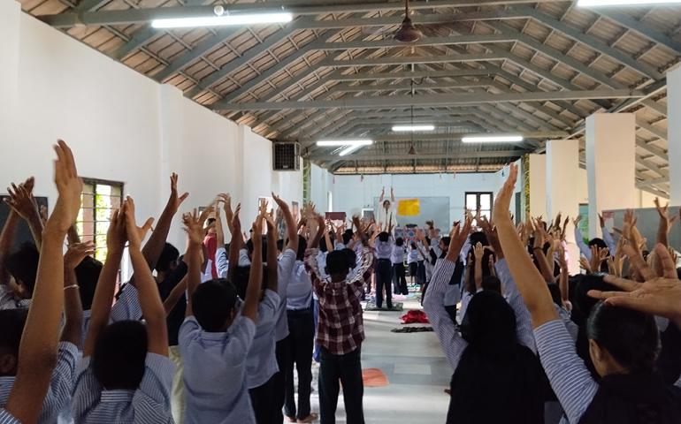 International Day of Yoga 2026 organized at VKVVF Vemballur Kodungallur