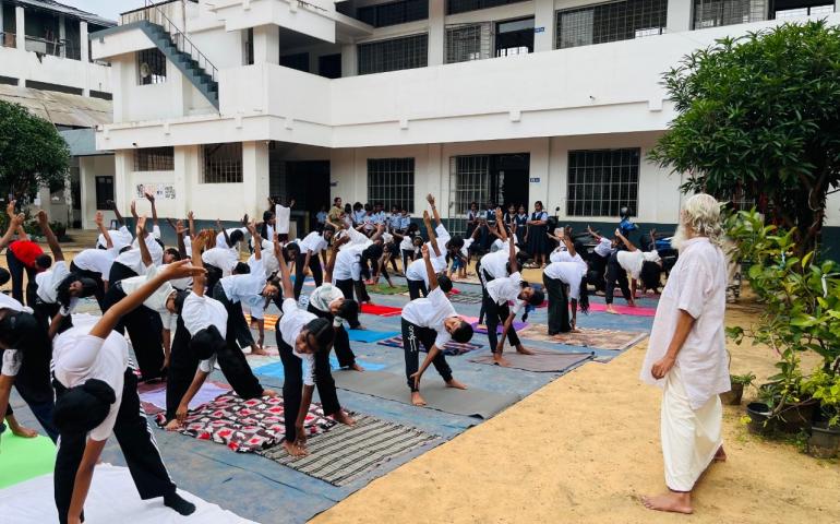 International Day of Yoga celebrated at VKVVF Cherai