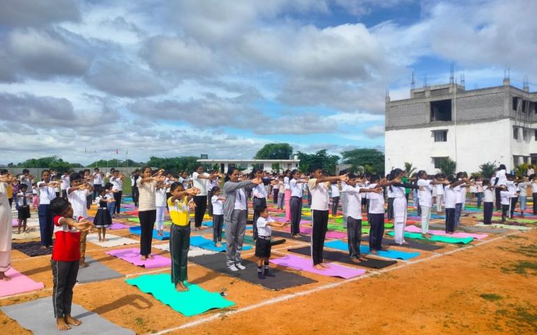 International Day of Yoga 2026 celebrated at Chamarajanagara