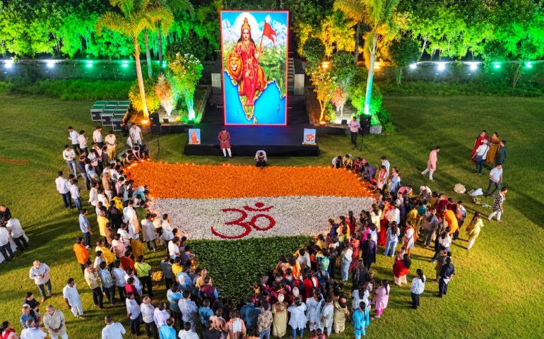 Bharat Mata Aarti occasion of Independence Day organized by VK,Chhatrapati Sambhaji nagar3