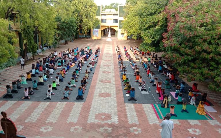 International Day of Yoga 2026 at Nadar Higher Secondary School in Kovilpatti 3