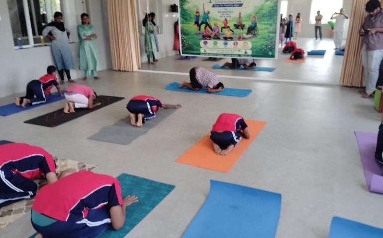 International Day of Yoga 2026 at Auro World – A Centre for Gifted Children in Sattur