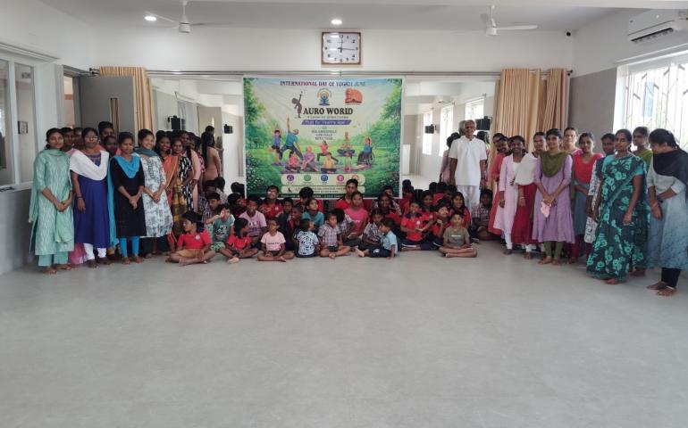 International Day of Yoga 2026 at Auro World – A Centre for Gifted Children in Sattur 2