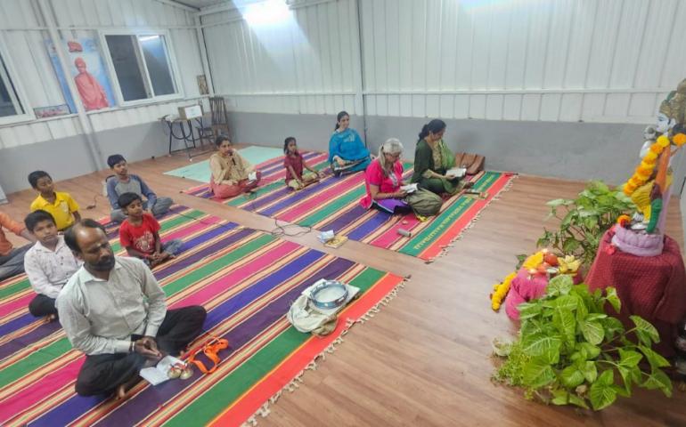 Bhajan Sandhya on Krishna Janmashtami at Hebbal