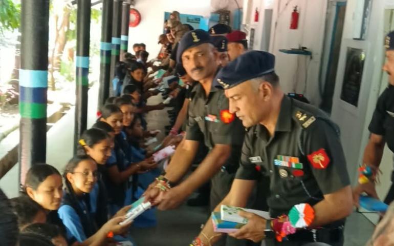 Raksha Bandhan Celebration by VKV Kallubalu with Military Personnel