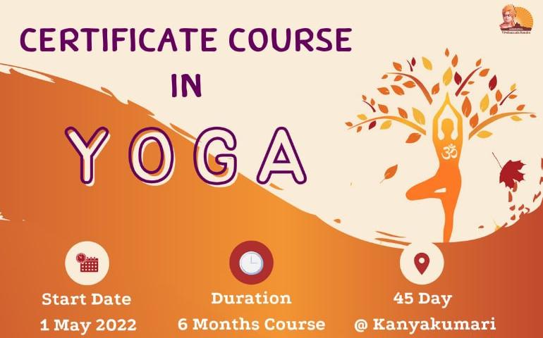 Certificate Course in Yoga at Kanyakumari May 2022