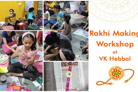 Glimpses from Rakhi Making Workshop at Hebbal
