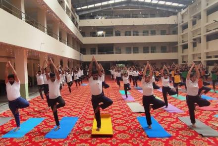 International Day of Yoga Celebration at Marathahalli