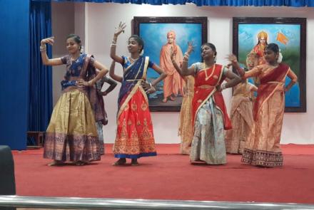 Culturals during World Sanskrit Day at VKV Kanyakumari 2024