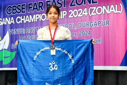 VKV Sivasagar Student Wins Third Prize at CBSE Far East Zone Yogasana Championship 2024