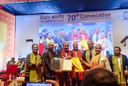 Mananeeya Kum. Nivedita Raghunath Bhide Honored with Lifetime Achievement Award by IIT Kharagpur