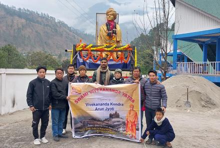 Swami Vivekananda’s Murti Installed at Kaho – The First Village of Bharat