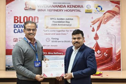 Grand Blood Donation Camp Organized on the Occasion of BPCL Golden Jubilee Foundation Day