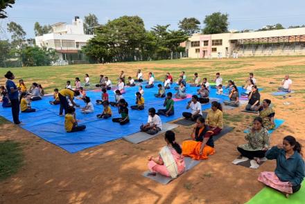 International Day of Yoga celebrated at Jigani 01