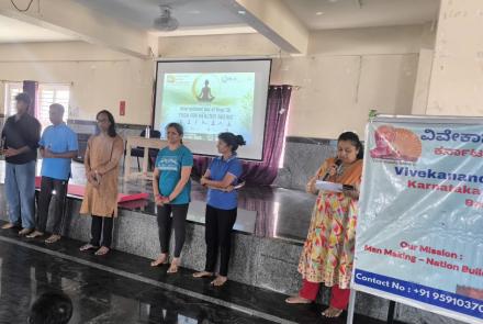 International Day of Yoga Celebrated at M.S PU College in Manorayana Palya 1