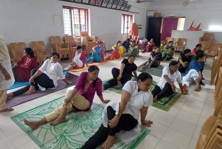 International Day of Yoga celebrated at VKVVF - Kodungallur