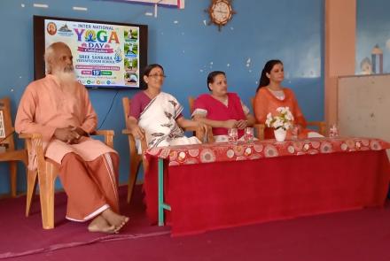 International Day of Yoga Programme at Sree Sankara Vidyapeedom in Manikandeswaram