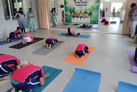 International Day of Yoga 2026 at Auro World – A Centre for Gifted Children in Sattur