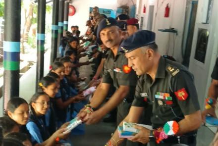 Raksha Bandhan Celebration by VKV Kallubalu with Military Personnel