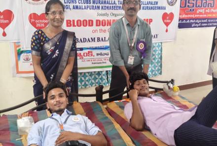 Blood donation camp organized by VK, Amalapuram at SIET, Cheyyaru